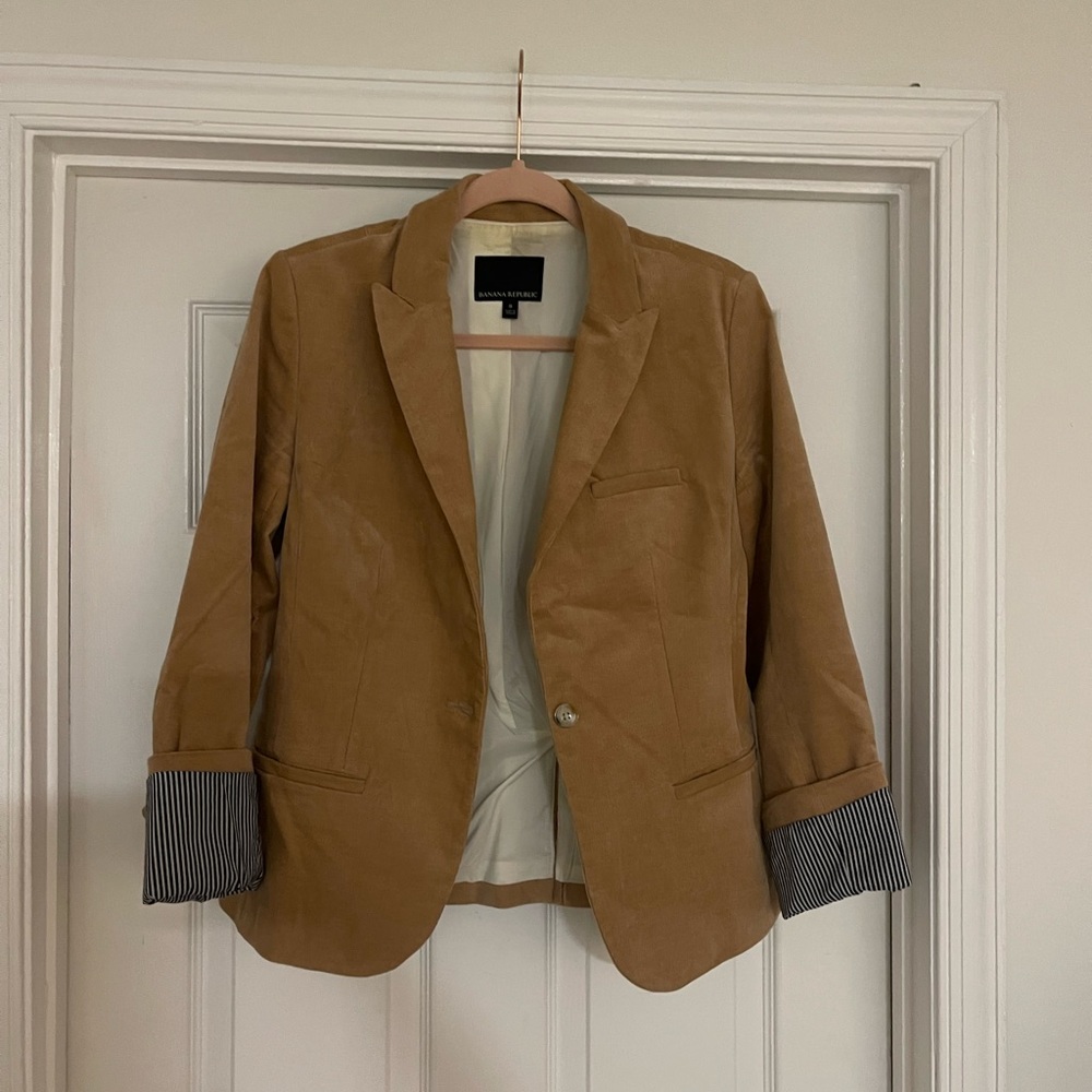 Banana Republic Tan Corduroy Blazer - Size 8